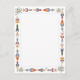 Postal Borde de cohete vintage