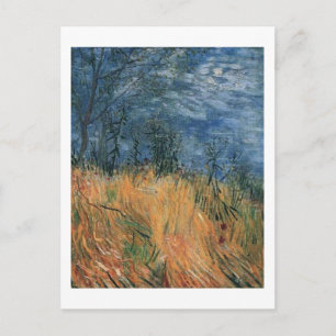 Postal Borde de un campo de trigo con amapolas 1887, Van