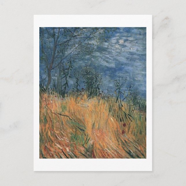 Postal Borde de Wheatfield con Poppies Van Gogh Bella Art (Anverso)