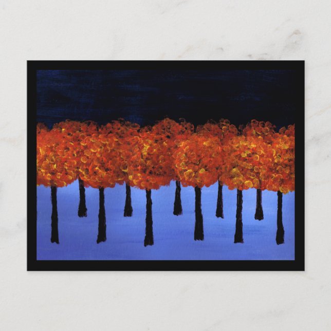 Postal Borde del bosque Naranja (Anverso)