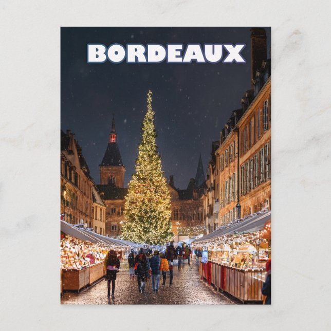 Postal Bordeaux Christmas Charm (Anverso)