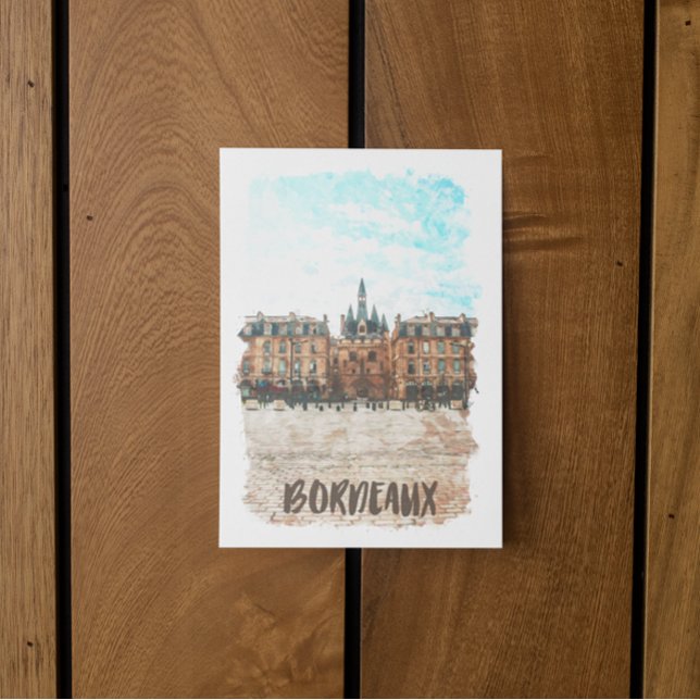 Postal Bordeaux France Place de la Bourse Travel (bordeaux architecture place de la bourse postcard)