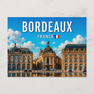 Postal Bordeaux Francia Frente Histórico del Río Eleganci