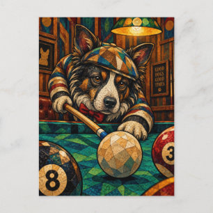 Postal Border Collie, mosaico geométrico