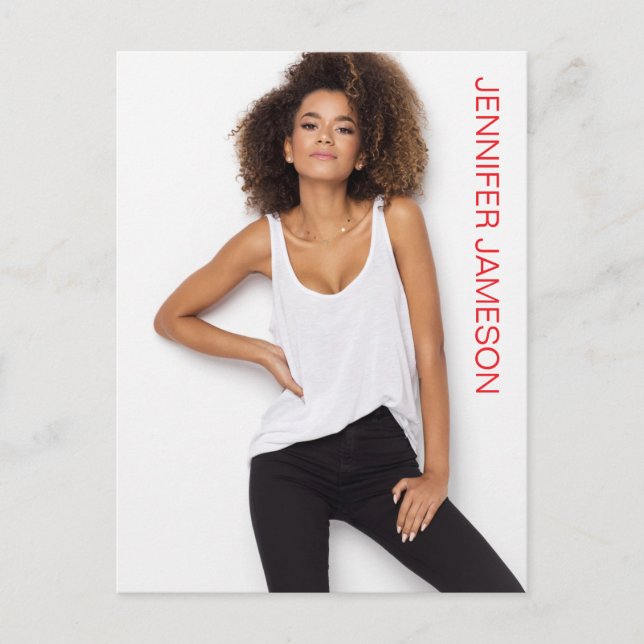 Postal Borderless Actor Model Talent Promo Postcard (Anverso)
