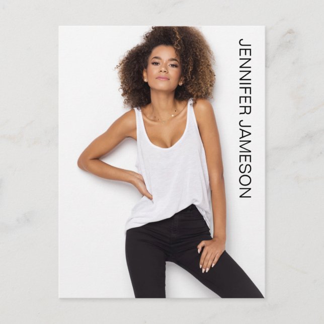 Postal Borderless Actor Model Talent Promo Postcard (Anverso)