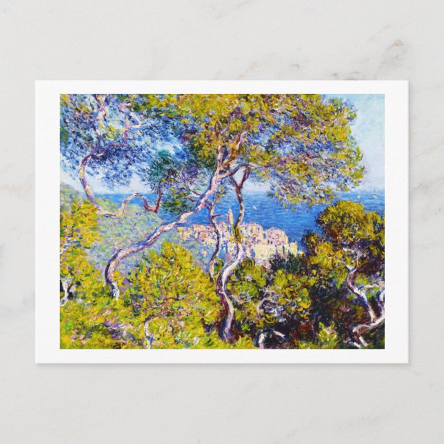 Postal Bordighera, 1884 Claude Monet genial, viejo, maest (Anverso)