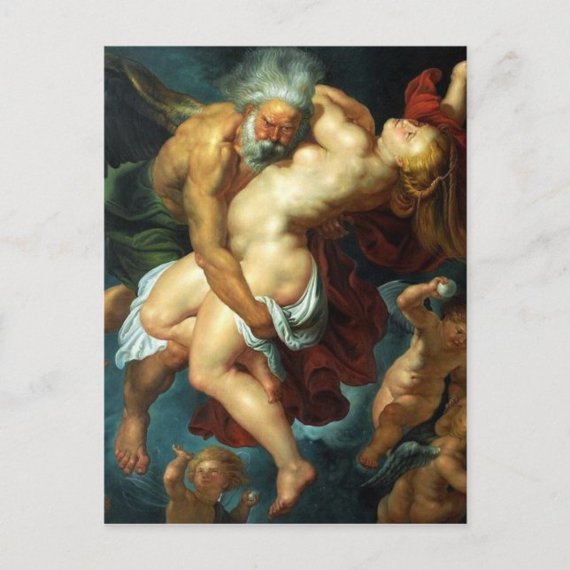 Postal Boreas secuestrando a Oreithya - Rubens (Anverso)
