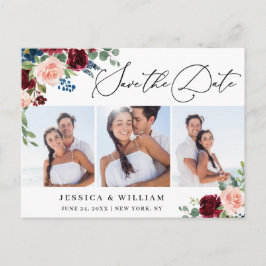 Postal Borgoña Marina Rubor 3 FOTO Wedding Save the Date