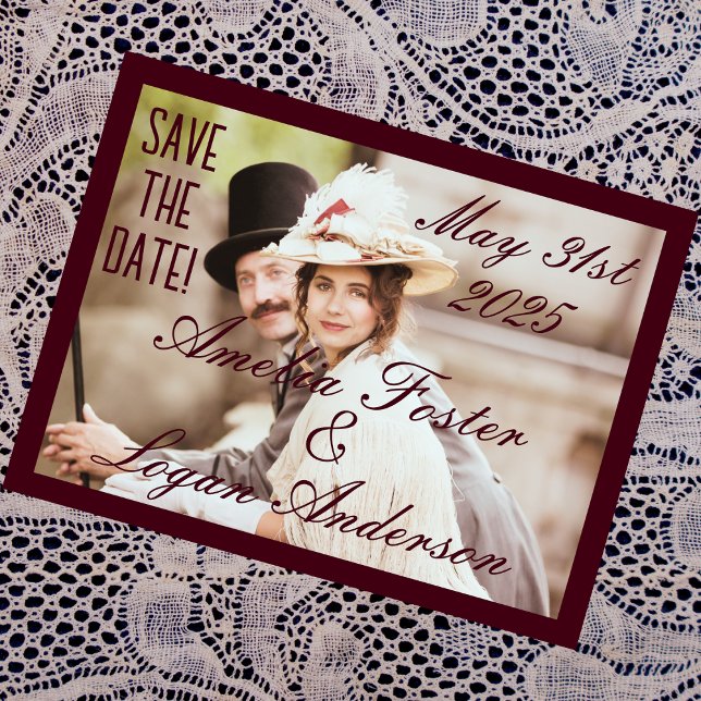 Postal Borgoña victoriana Mensajes de texto y marcos para (Subido por el creador)