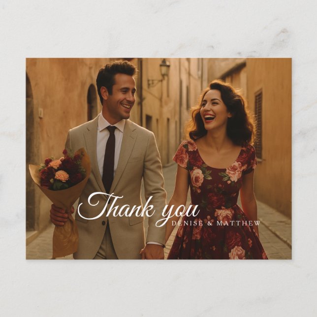 Postal Borgoña y Rubor gracias (Anverso)