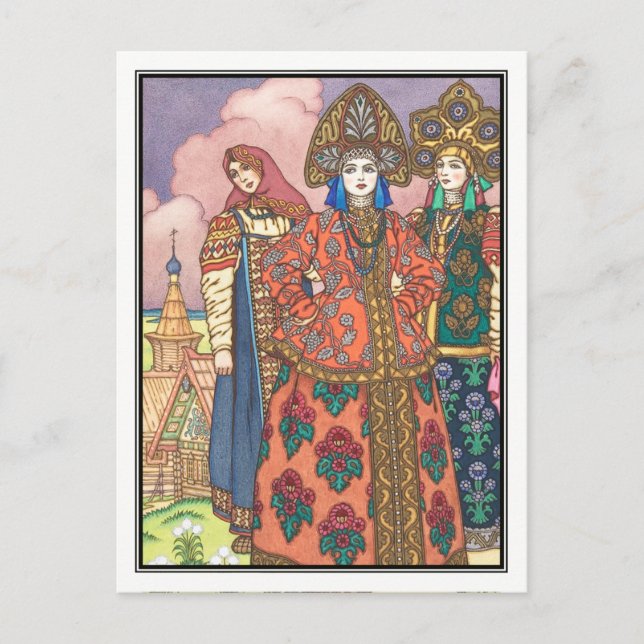 Postal Boris Zvorykin - Vassilissa, la Feria