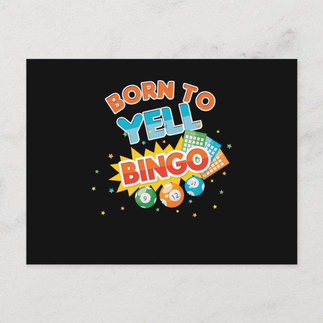 Postal Born For Bingo Player Lucky Game Gambling Gift (Anverso)