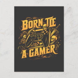 Postal Born To Be A Gamer Skull Controller Art