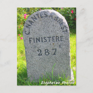 Postal Borne kilométrique BRETAGNE FRANCE