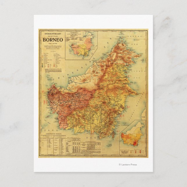Postal BorneoPanoramic MapBorneo (Anverso)