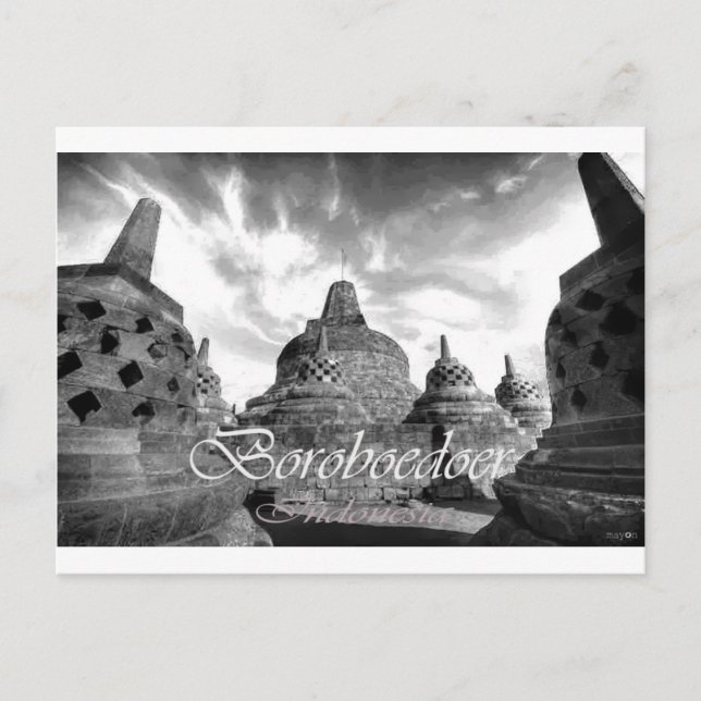Postal Boroboedoer Tample serie de (Anverso)