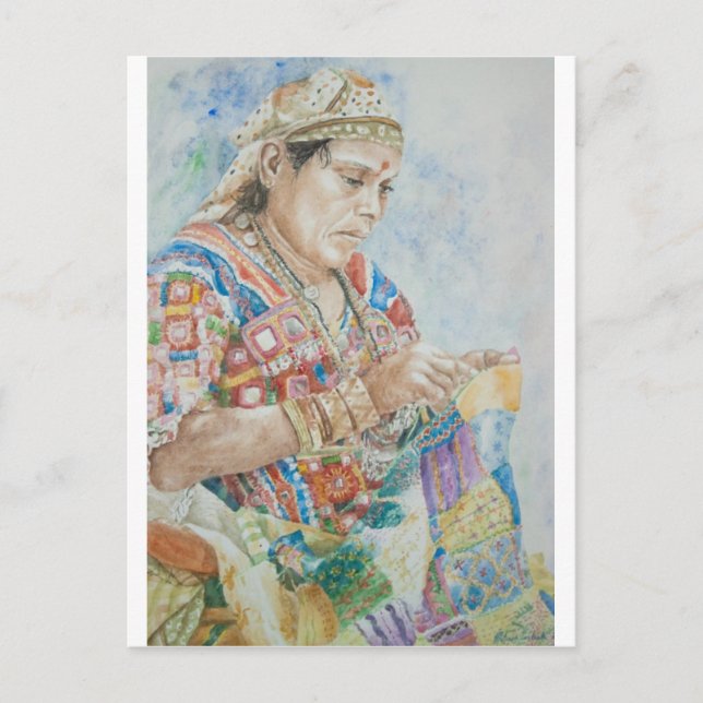 Postal Borrando el tejado (Anverso)