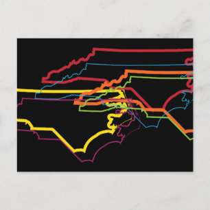 Postal borrón de orgullo de carolina del Norte