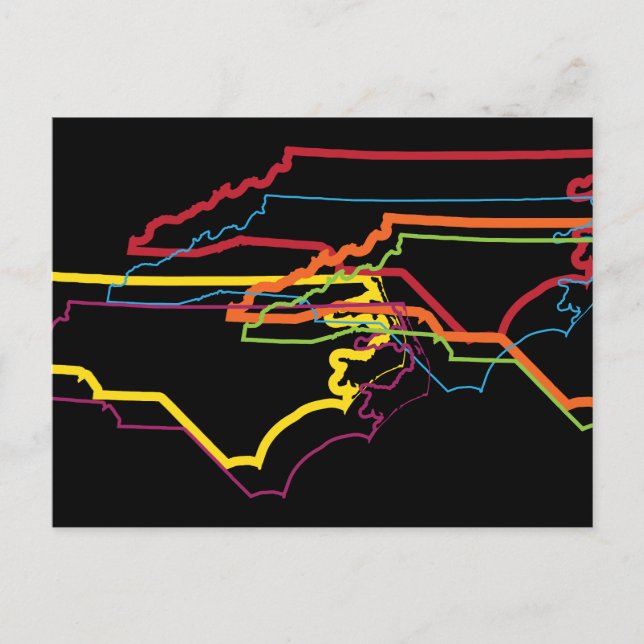 Postal borrón de orgullo de carolina del Norte (Anverso)