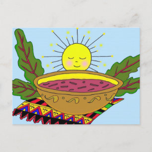 Postal Borsch Power Arte Popular Ucraniano