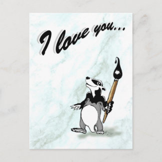 Postal Bortel la insignia - Te amo Postcard