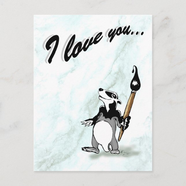 Postal Bortel la insignia - Te amo Postcard (Anverso)