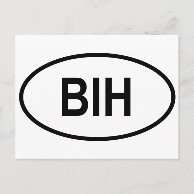 Postal Bosnia y Herzegovina Int'l Vehicle Reg. Código (Anverso)