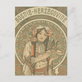 Postal Bosnia y Herzegovina por Alphonse Mucha (1900)