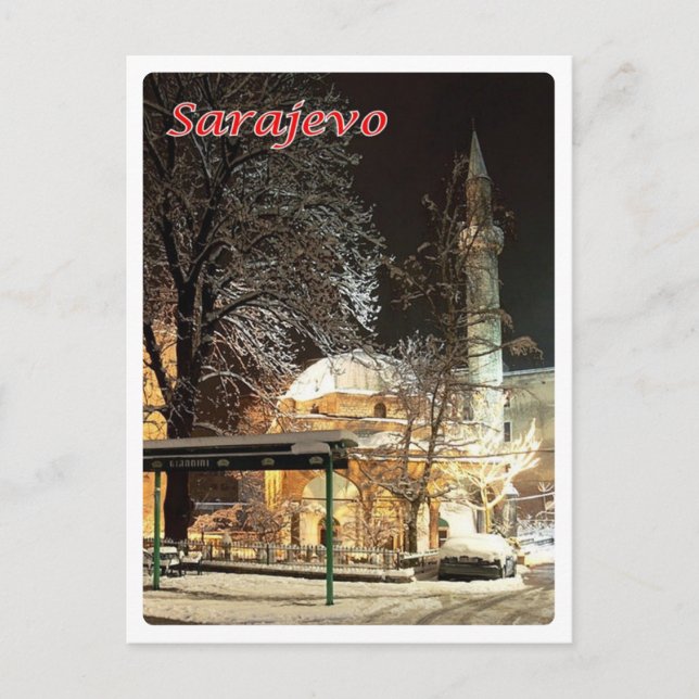 Postal Bosnia y Herzegovina - Sarajevo - Mezquita Ferhad (Anverso)