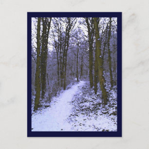 Postal Bosque Azul en Nieve