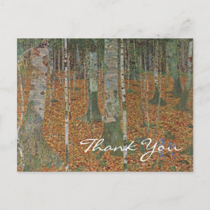 Postal Bosque Birch por Gustav Klimt
