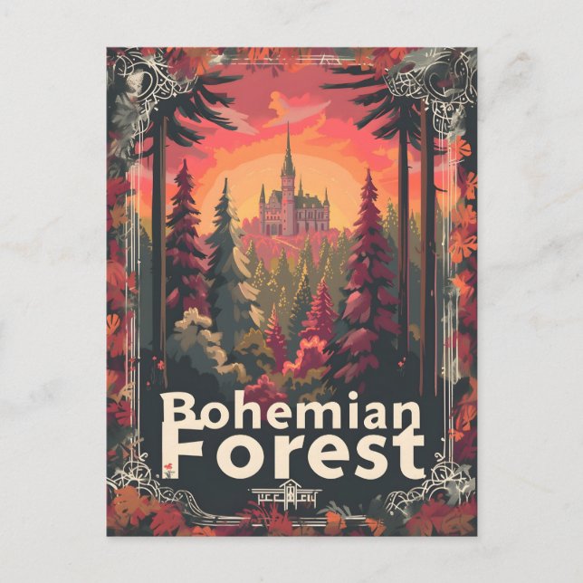 Postal Bosque bohemio (Anverso)