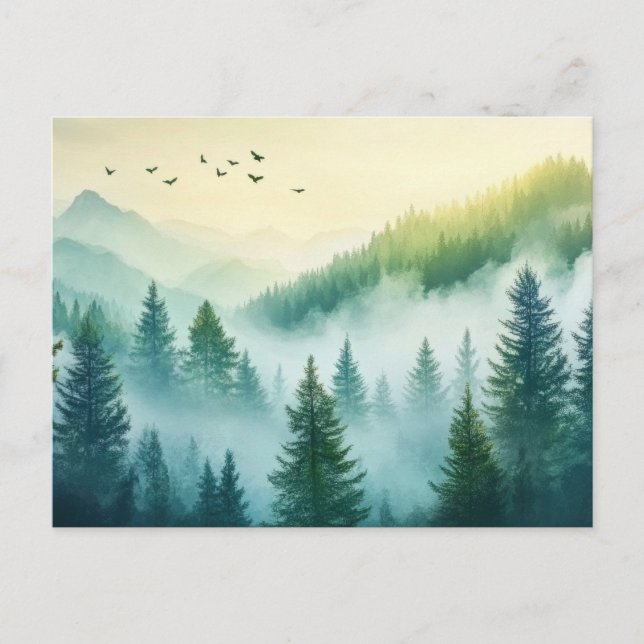 Postal Bosque Brumoso (Anverso)