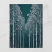 Bosque de abedules blancos de té oscuro