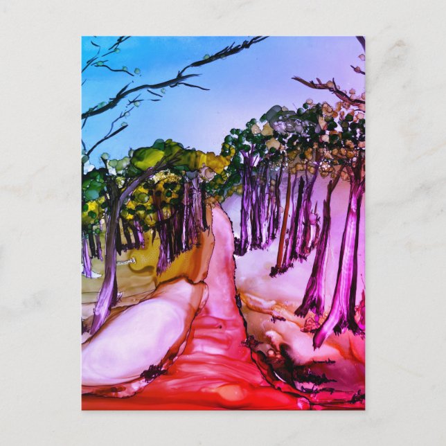 Postal Bosque de árboles (Anverso)