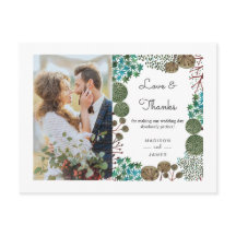 Bosque de árboles | Gracias |Postal fotográfica