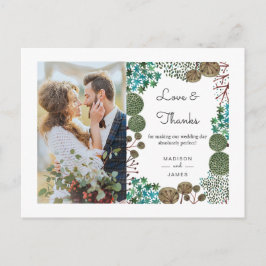 Postal Bosque de árboles | Gracias |Postal fotográfica