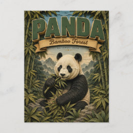 Postal Bosque de Bambú de Panda POPCUT