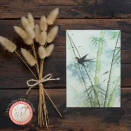 Postal Bosque de bambú - verde