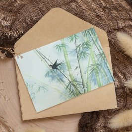 Postal Bosque de bambú - verde