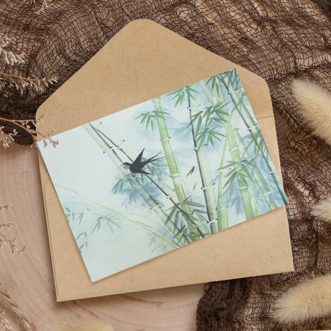 Postal Bosque de bambú - verde (Subido por el creador)