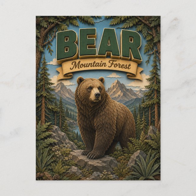 Postal Bosque de Bear Mountain POPCUT (Anverso)