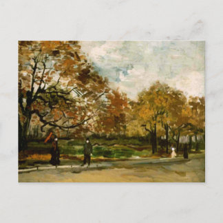 Postal Bosque de Boulogne, gente caminando, Vincent van G