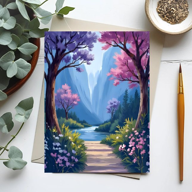 Postal Bosque de Cuentos de Hadas | Paisaje Natural Flora (Subido por el creador)