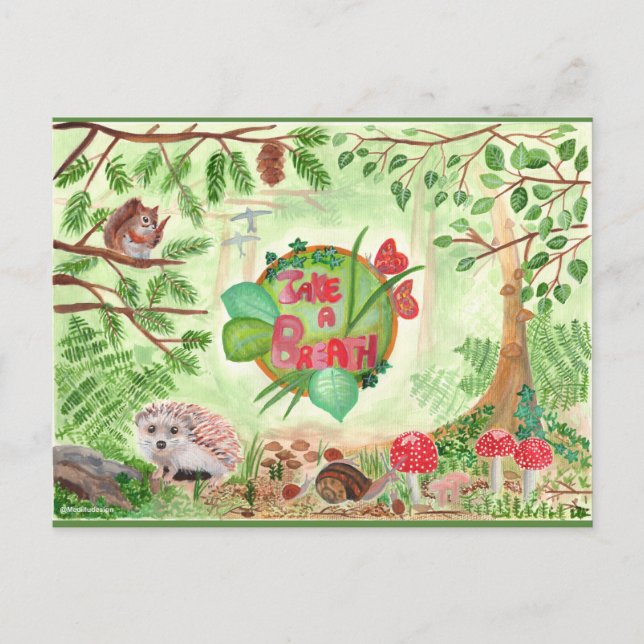 Postal Bosque de Ecoterapia Medilludesign (Anverso)