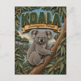 Postal Bosque de eucaliptos de koala POPCUT