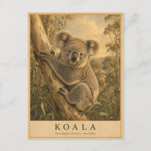 Postal Bosque de Eucaliptos de Koala VINTAGE