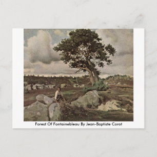 Postal Bosque De Fontainebleau Por Jean-Baptiste Corot