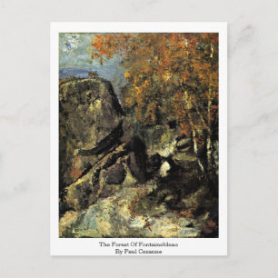 Postal Bosque De Fontainebleau Por Paul Cezanne